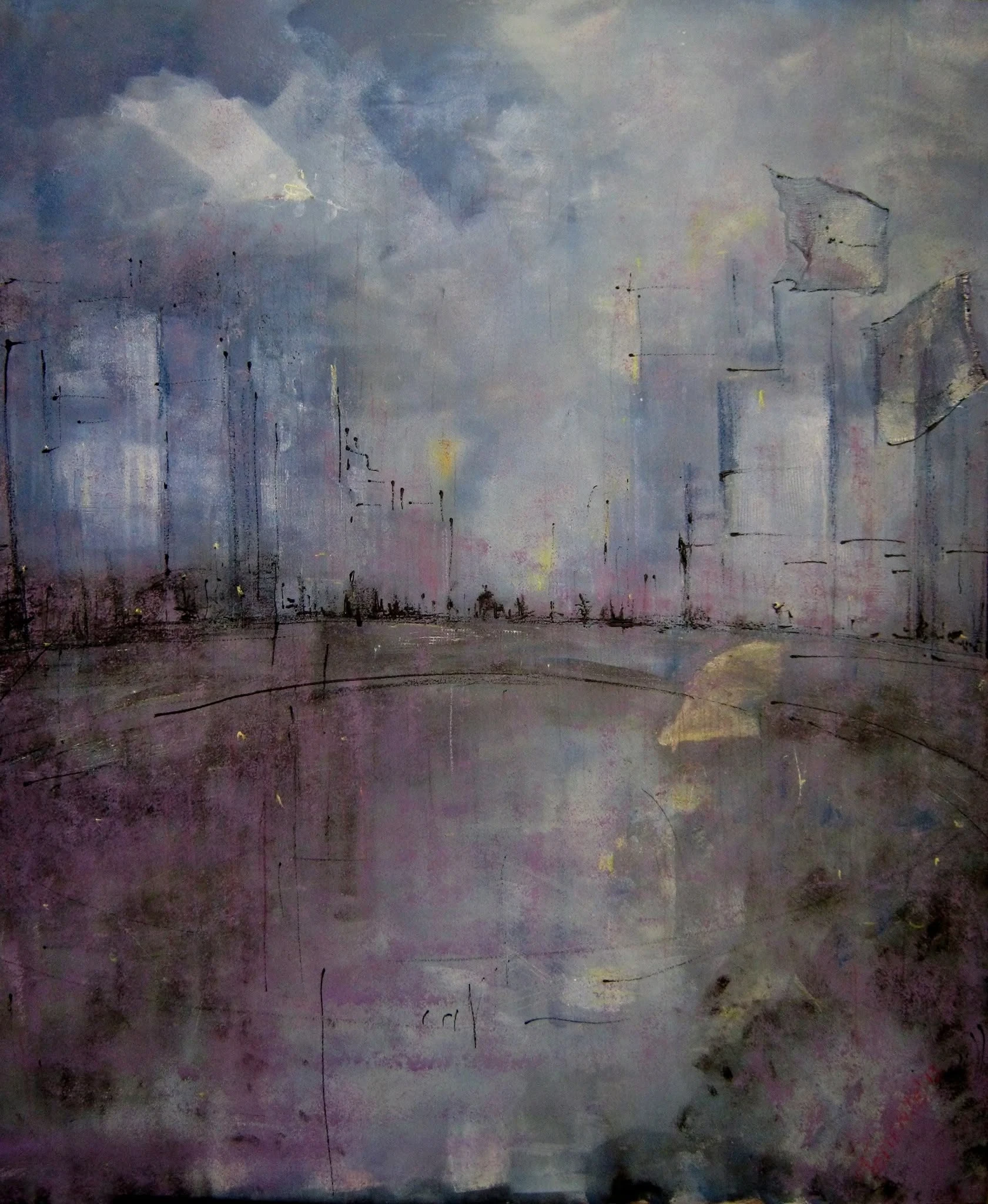 Quadro Purple Fog di Paola Momentè